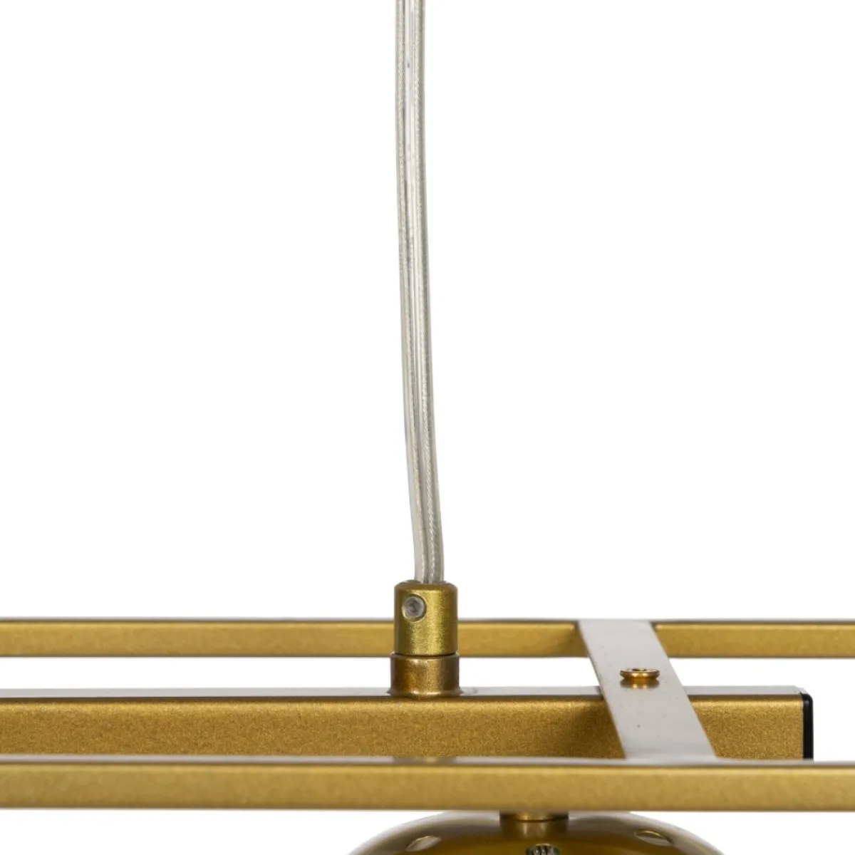 Outlet MyMobel Lámpara techo oro-blanco metal-cristal 45 x 20 x 20 cm