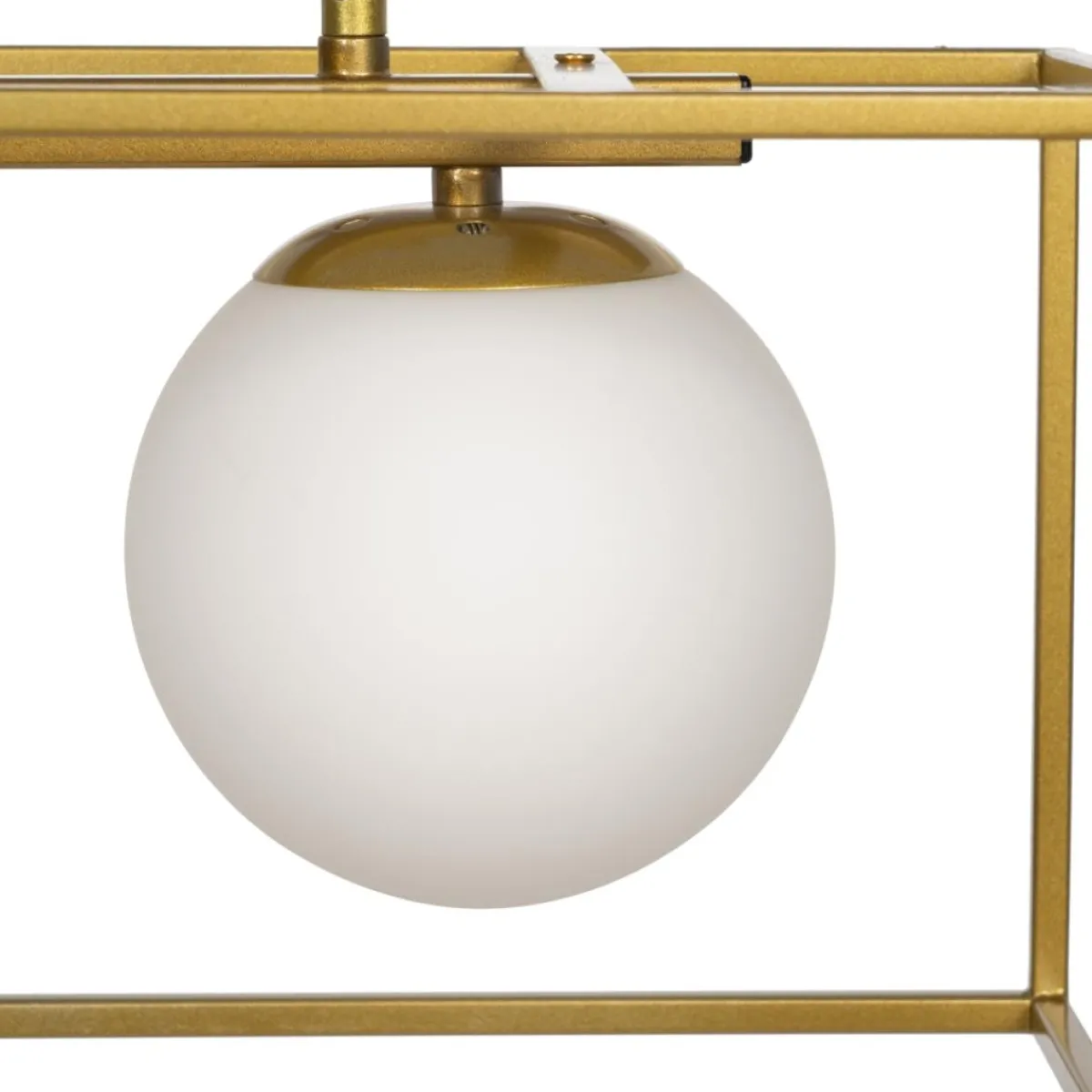 Outlet MyMobel Lámpara techo oro-blanco metal-cristal 45 x 20 x 20 cm