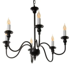 Outlet MyMobel Lámpara techo oro-negro metal 65 x 65 x 49,50 cm