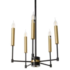 Clearance MyMobel Lámpara techo oro-negro metal 40,50 x 43 x 33 cm