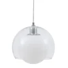 Fashion MyMobel Lámpara techo plata hierro - cristal 25 x 25 x 19,50 cm
