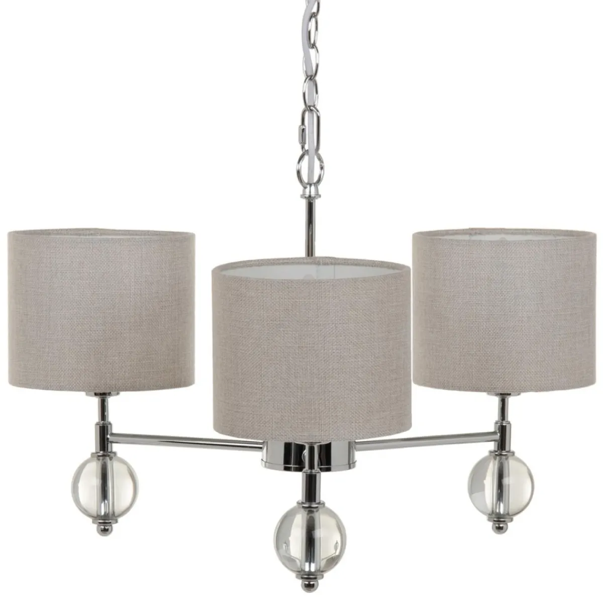 Outlet MyMobel Lámpara techo plata metal decoración 58 x 58 x 73 cm