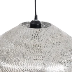 Outlet MyMobel Lámpara techo plata metal iluminación 42 x 42 x 27,50 cm