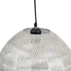 Discount MyMobel Lámpara techo plata metal iluminación 37 x 37 x 29 cm