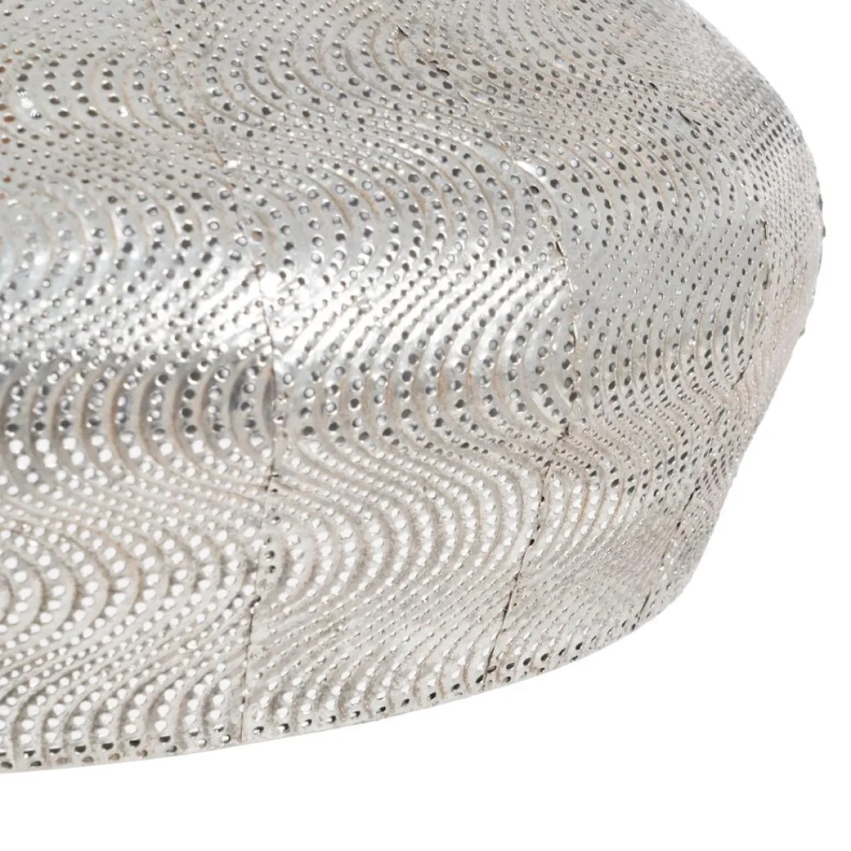 Outlet MyMobel Lámpara techo plata metal iluminación 42 x 42 x 27,50 cm