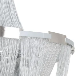 Discount MyMobel Lámpara techo plata metal iluminación 80 x 80 x 120 cm