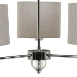 Outlet MyMobel Lámpara techo plata metal decoración 58 x 58 x 73 cm