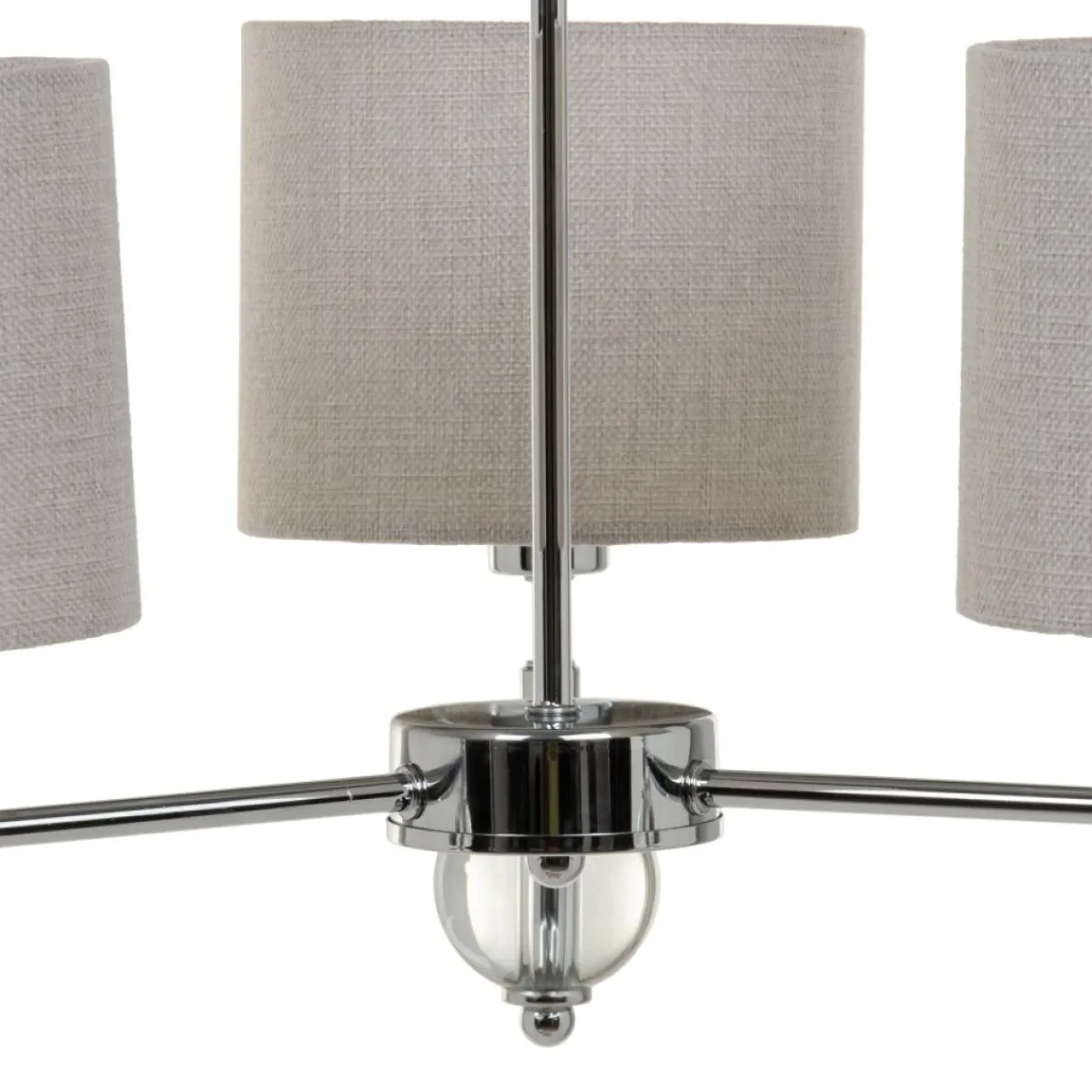Outlet MyMobel Lámpara techo plata metal decoración 58 x 58 x 73 cm