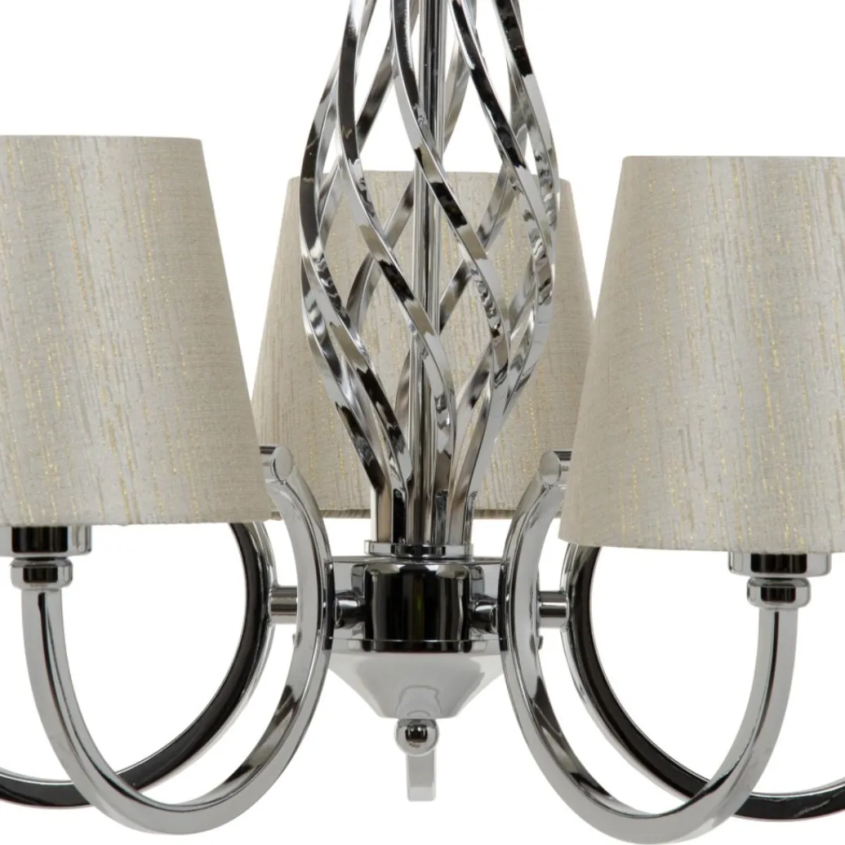 Discount MyMobel Lámpara techo plata metal decoración 36 x 36 x 110 cm