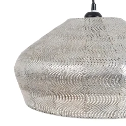 Outlet MyMobel Lámpara techo plata metal iluminación 42 x 42 x 27,50 cm