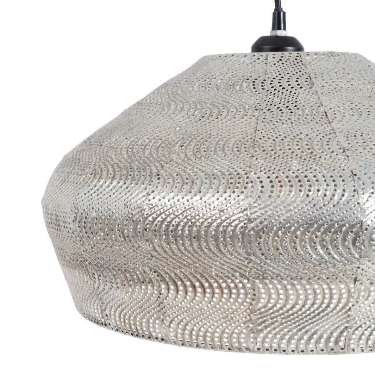 Outlet MyMobel Lámpara techo plata metal iluminación 42 x 42 x 27,50 cm