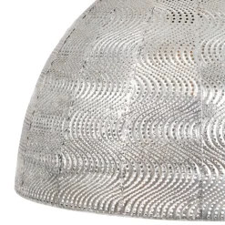 Discount MyMobel Lámpara techo plata metal iluminación 37 x 37 x 29 cm