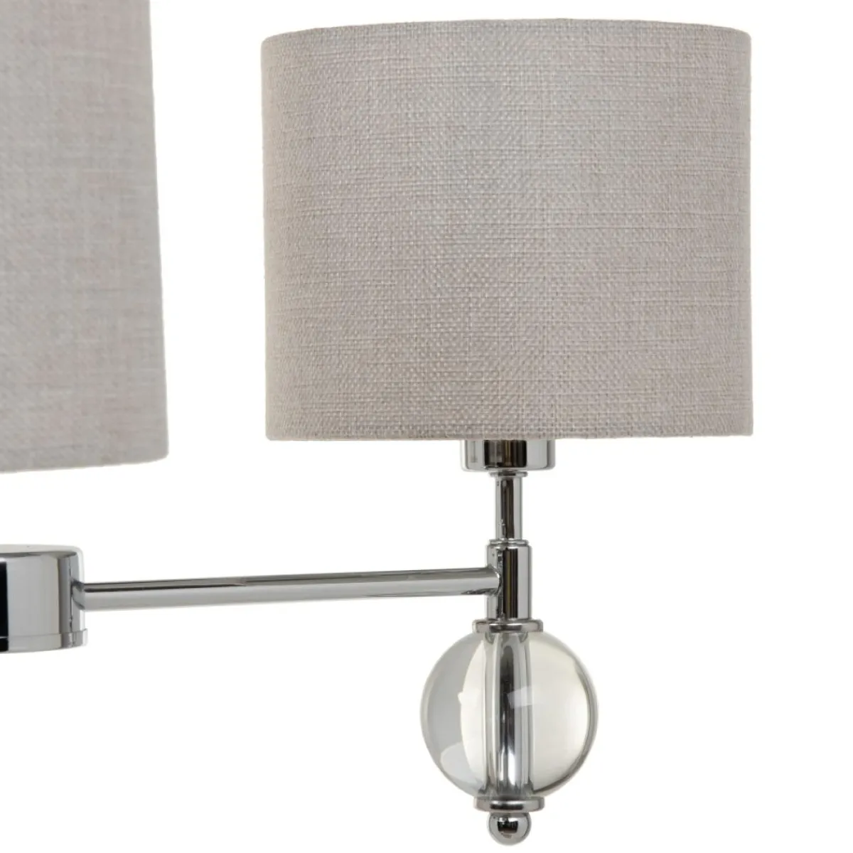 Outlet MyMobel Lámpara techo plata metal decoración 58 x 58 x 73 cm