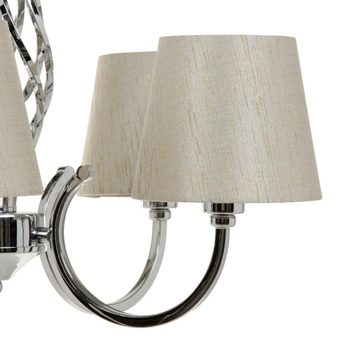 Discount MyMobel Lámpara techo plata metal decoración 36 x 36 x 110 cm