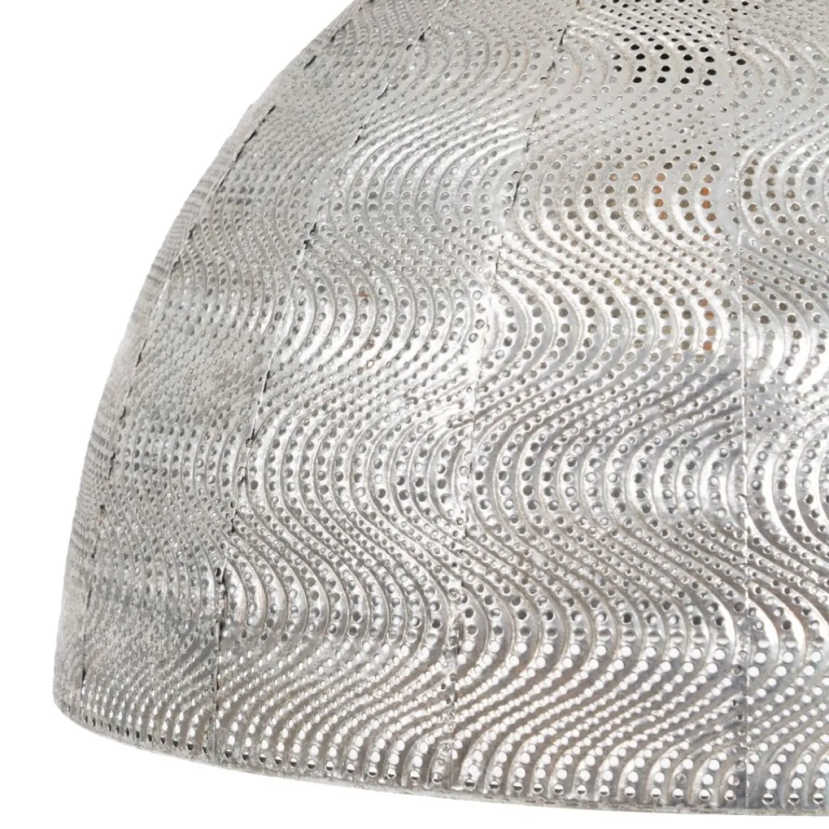 Discount MyMobel Lámpara techo plata metal iluminación 37 x 37 x 29 cm