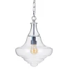Sale MyMobel Lámpara techo plata metal-cristal 28 x 28 x 33 cm
