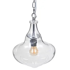 Sale MyMobel Lámpara techo plata metal-cristal 28 x 28 x 33 cm