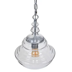 Best MyMobel Lámpara techo plata metal-cristal 28 x 28 x 36 cm 310604811