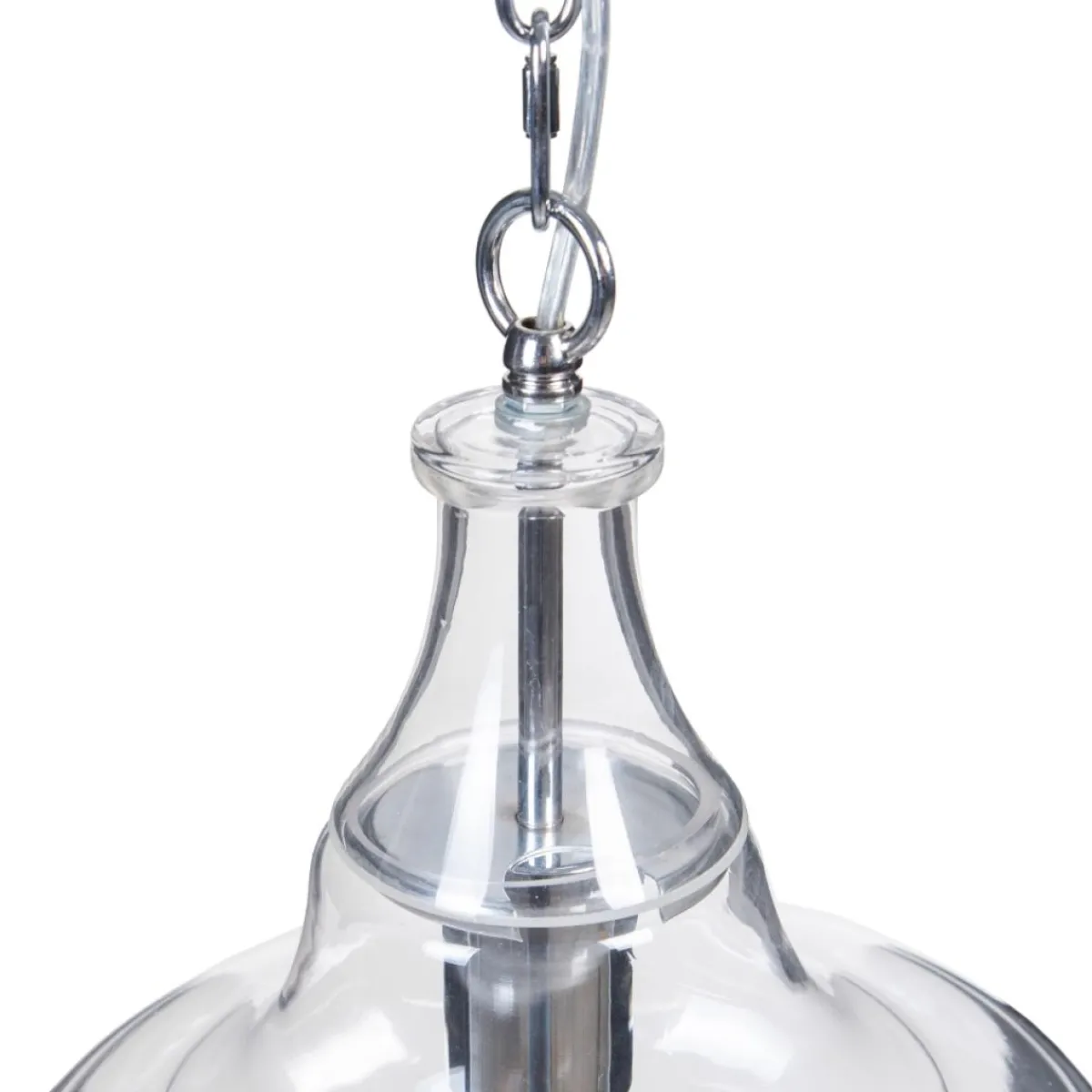 Sale MyMobel Lámpara techo plata metal-cristal 28 x 28 x 33 cm