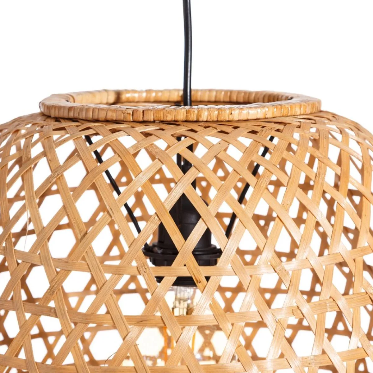 Online MyMobel S-2 lámpara techo natural bambú 42 x 42 x 42 cm