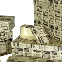 Online MyMobel Set 10 cajas cartón PRENSA