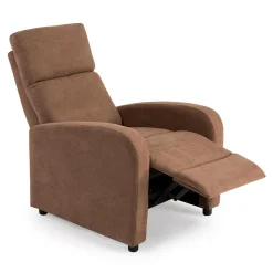 Fashion MyMobel Sillón relax NÁPOLES Tela chocolate