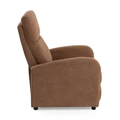 Fashion MyMobel Sillón relax NÁPOLES Tela chocolate
