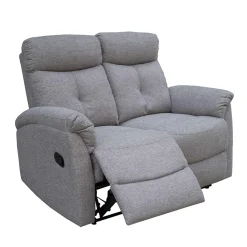 Discount MyMobel Sofá 2 plazas relax NÁPOLES Tela gris
