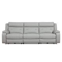 Clearance MyMobel Sofá 3 plazas VIANCOS Piel gris