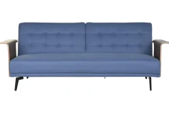 Fashion MyMobel Sofa cama eucalipto metal 203x87x81 azul