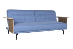 Fashion MyMobel Sofa cama eucalipto metal 203x87x81 azul