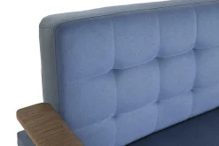 Fashion MyMobel Sofa cama eucalipto metal 203x87x81 azul