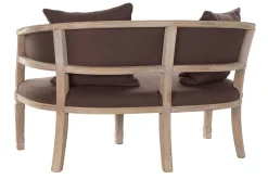 Outlet MyMobel Sofa lino rubberwood 122x69x72 2 plazas marron