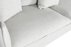 Best MyMobel Sofa lino 260x104x90 con 7 cojines beige