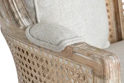 New MyMobel Sofa madera enea 125x58x155 algodon natural