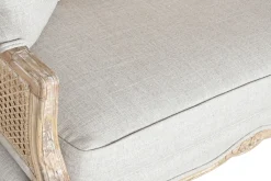 New MyMobel Sofa madera enea 125x58x155 algodon natural