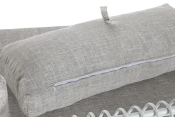 Online MyMobel Sofa metal poliester 180x66x66 blanco
