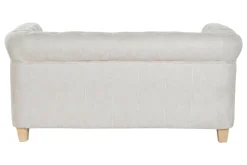 Online MyMobel Sofa poliester madera 151x80x70 capitone blanco