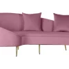 Fashion MyMobel Sofa poliester metal 210x120x84 2 cojines