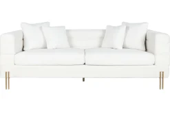 Sale MyMobel Sofa poliester metal 205x85x73 borreguito blanco