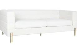 Sale MyMobel Sofa poliester metal 205x85x73 borreguito blanco