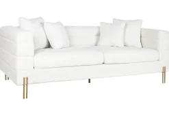 Sale MyMobel Sofa poliester metal 205x85x73 borreguito blanco