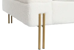 Sale MyMobel Sofa poliester metal 205x85x73 borreguito blanco