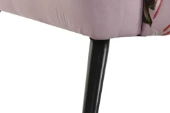 Fashion MyMobel Sofa poliester metal 140x71x71 flores rosa