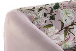 Fashion MyMobel Sofa poliester metal 140x71x71 flores rosa
