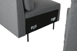 Sale MyMobel Sofa poliester metal 276x152,5x84 gris