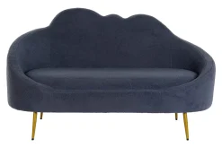 Fashion MyMobel Sofa poliester metal 155x75x92 nube borreguito