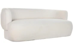 Best MyMobel Sofa poliester 193x80x73 borreguito blanco