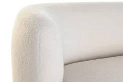 Best MyMobel Sofa poliester 193x80x73 borreguito blanco