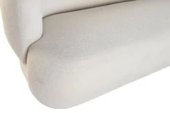 Best MyMobel Sofa poliester 193x80x73 borreguito blanco
